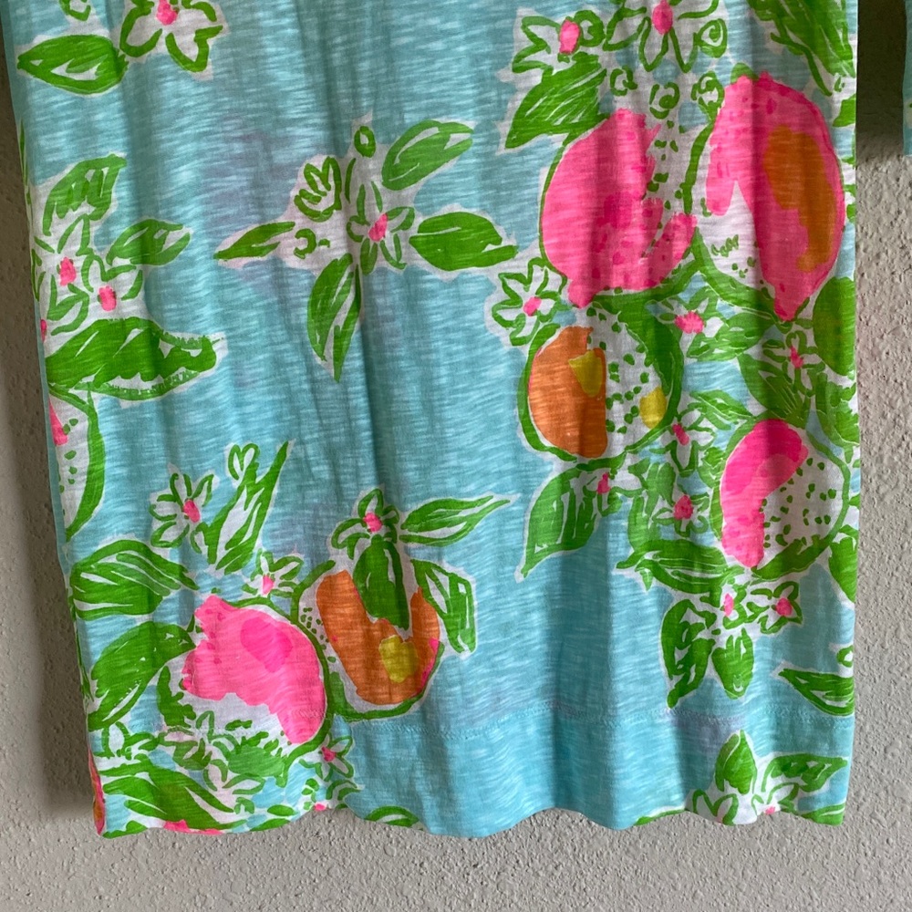 Lilly Pulitzer Blue and Pink Floral Long Sleeve Dress - Picture 6 of 7